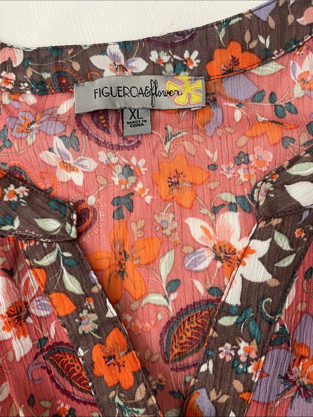 Anthropologie Rust Multi-Print Tiered Maxi Dress - Picture 5 of 12